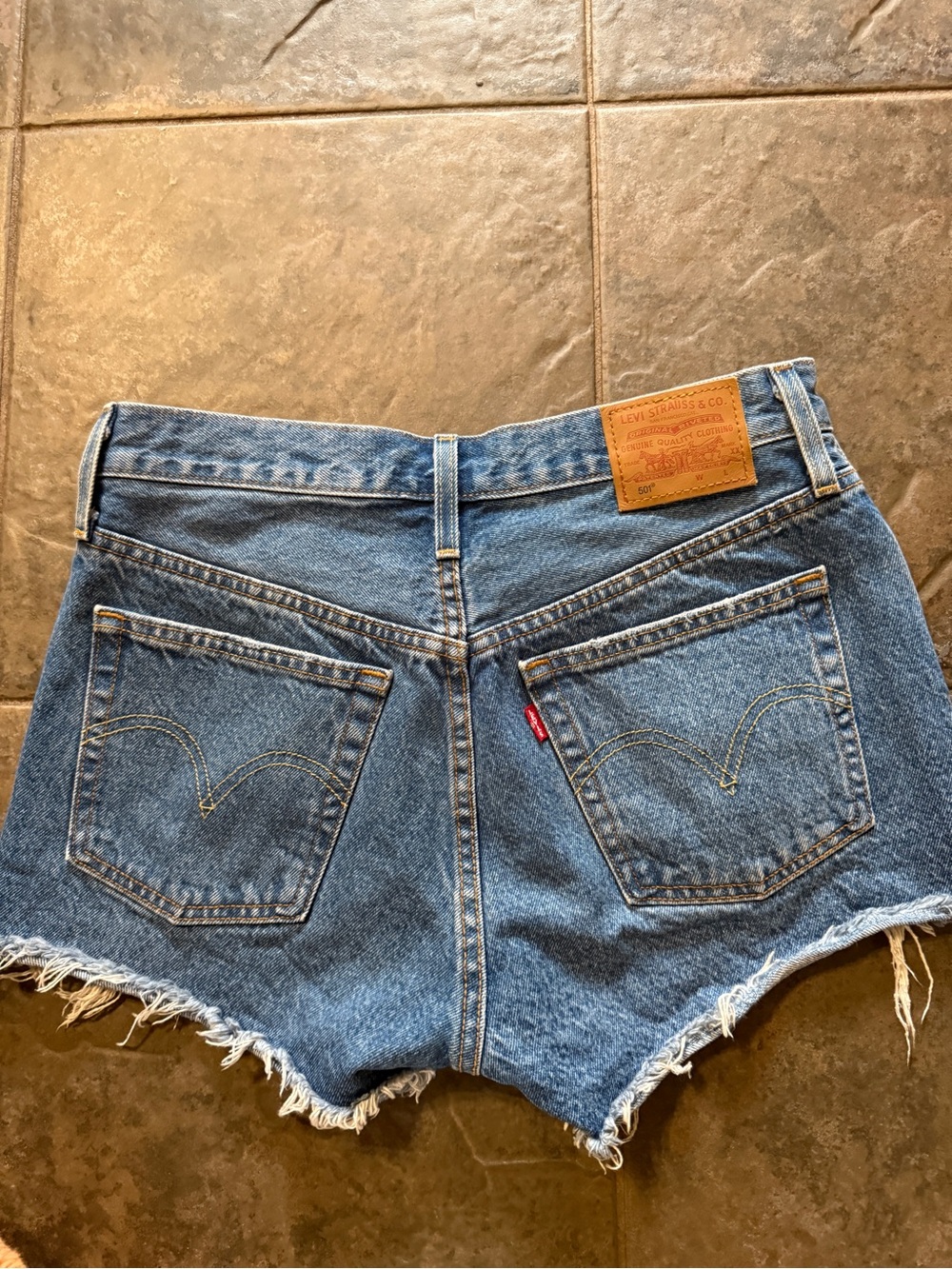 Levi's Vintage-Inspired Cutoff Jean Shorts in Blue